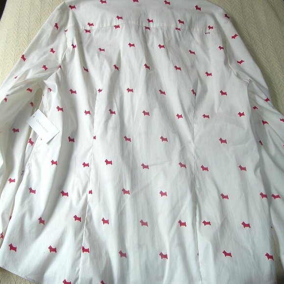 NWT Charter Club Scottie Scotty Dogs/Rhinestones Large Size 18 Blouse Top - Picture 6 of 8